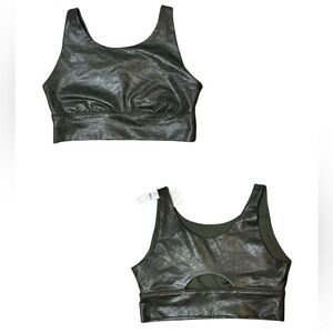 Offline by Aerie Metallic Sports Bra Medium Support M NWT